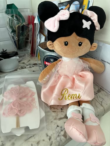 Customer photo review of Leyadoll Soft Plush Personalized Leya Doll, My First Baby Doll