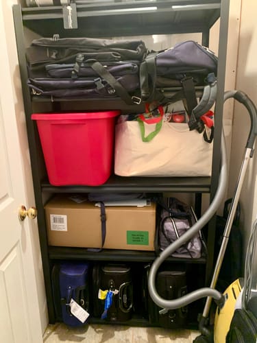 Customer photo review of REIBII 72"H Heavy Duty Garage Shelving,Adjustable Storage Shelving Basement Shelving for Warehouse