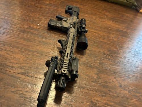 Customer photo review of AR10 .308 CAL SLIP OVER BARREL SHROUD WITH MULTI PORT MUZZLE BRAKE