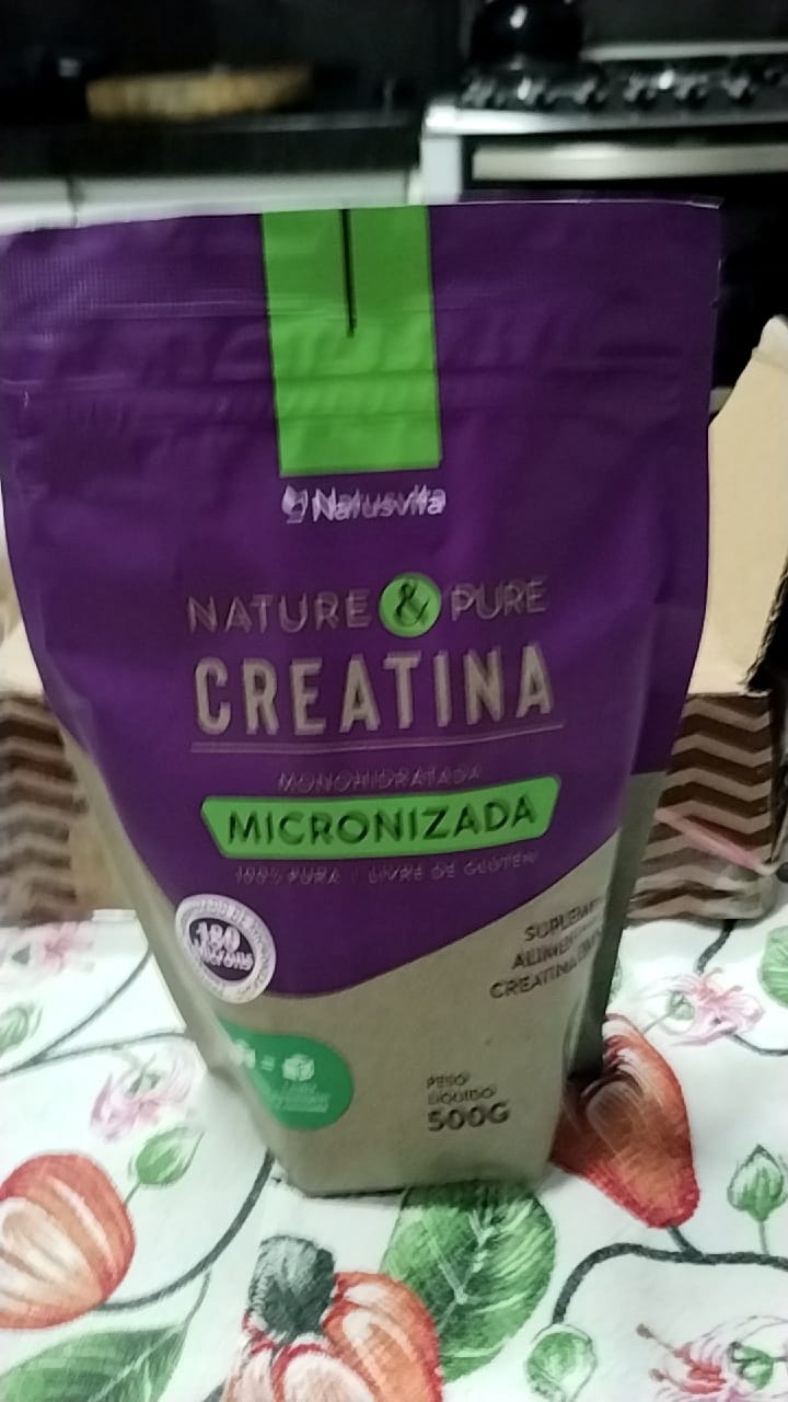 Customer photo review of Creatina 100% Pura (500g). Monohidratada e Micronizada 180 mícrons. Livre de Metais Pesados