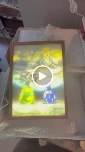 Customer video review of Cyberpunk: Edgerunners LED Light Up Painting Frame Artwork Lamp Vertical Version BYXZ03