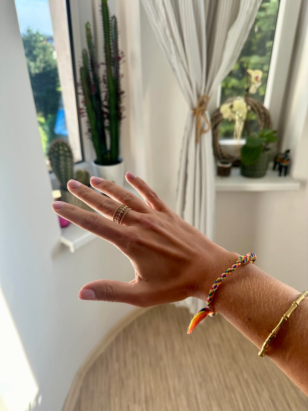 Customer photo review of Marissa Layered Gold Leaf Ring