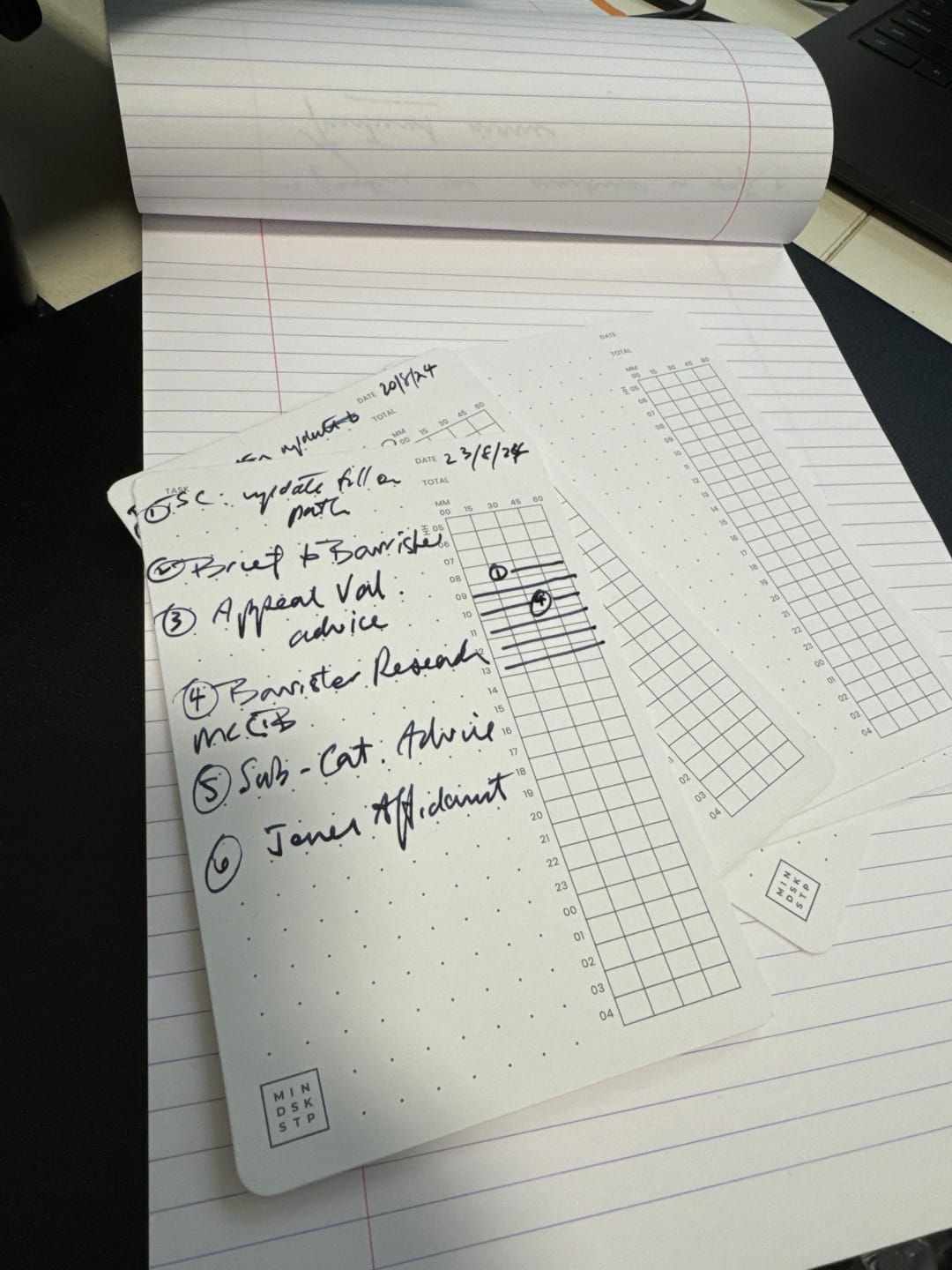 Customer photo review of Task & Time Cards