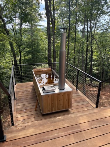 Customer photo review of Wood Burning Hot Tub