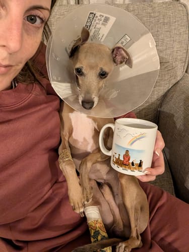 Customer photo review of Girl & Dogs - Life is better with a dog Personalised Mug