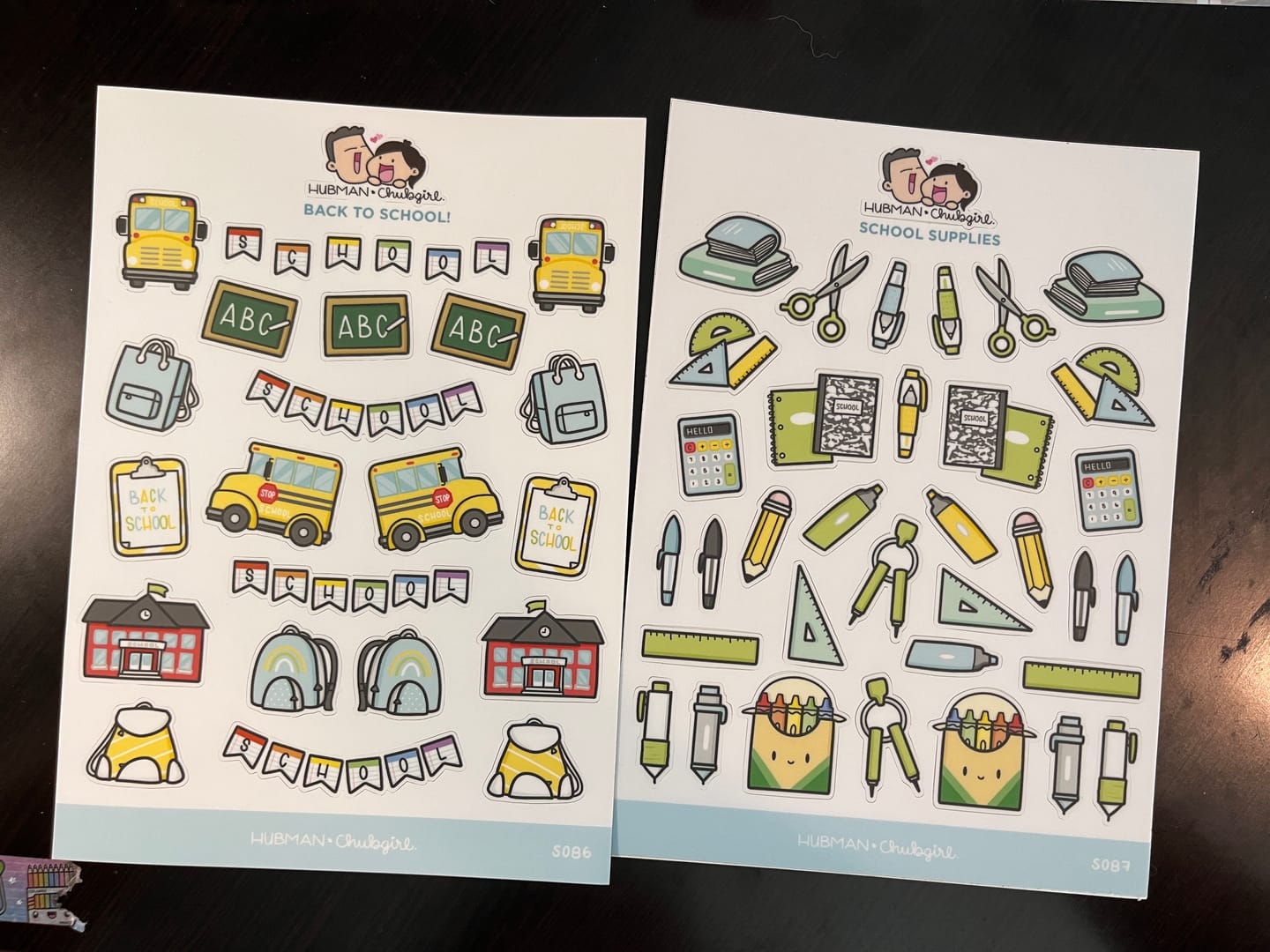 Customer photo review of Sticker Sheet - Back to School!