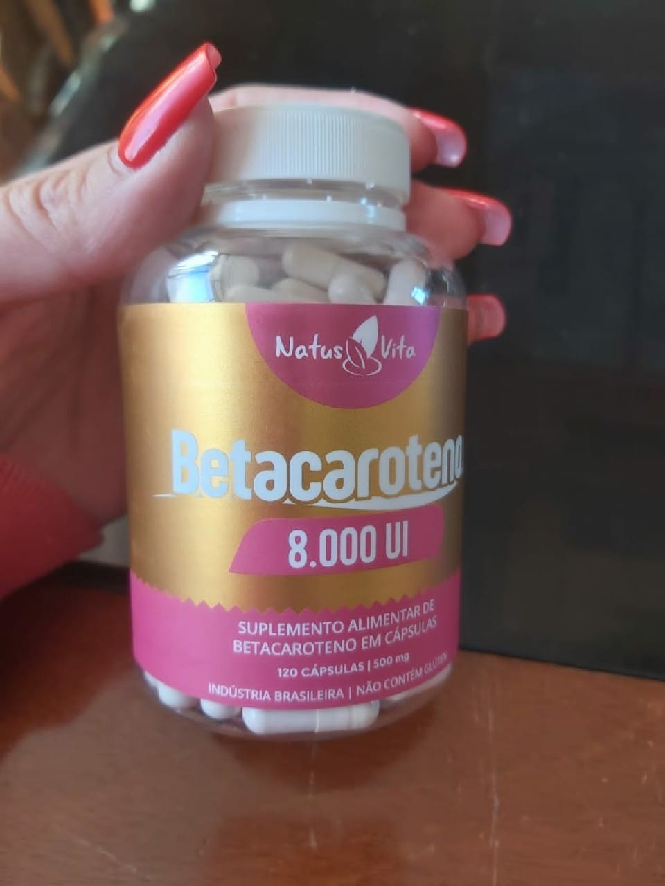 Customer photo review of Betacaroteno (8.000 UI). 120 cápsulas