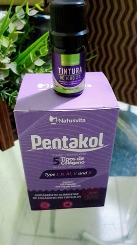 Customer photo review of Pentakol (Colágeno tipo 1, 2, 3, 5 e 10). 5 tipos de colágeno em uma cápsula