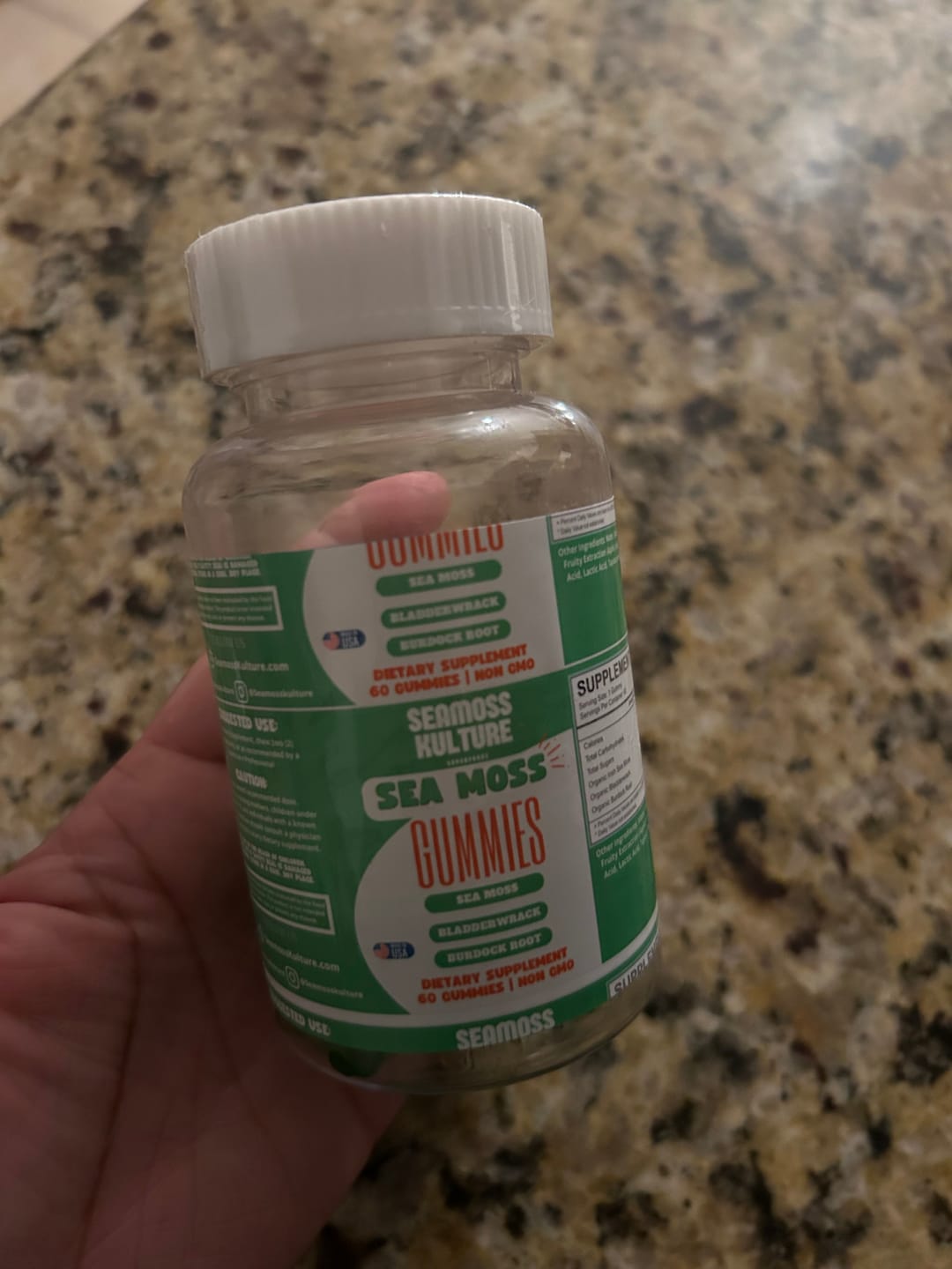 Customer photo review of Sea moss, Bladderwrack and Burdock root gummies (60 count)
