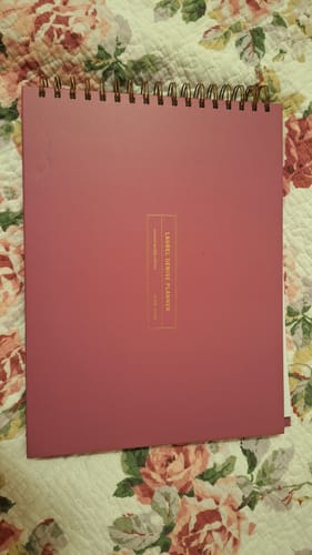 Customer photo review of 2024-2025 Academic Year Vertical Weekly Planner, Cranberry Tarte
