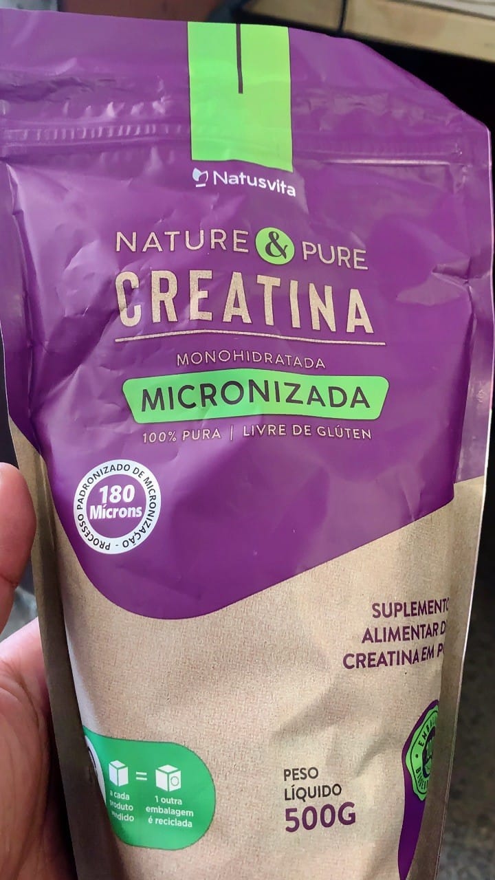 Customer photo review of Creatina 100% Pura (500g). Monohidratada e Micronizada 180 mícrons. Livre de Metais Pesados