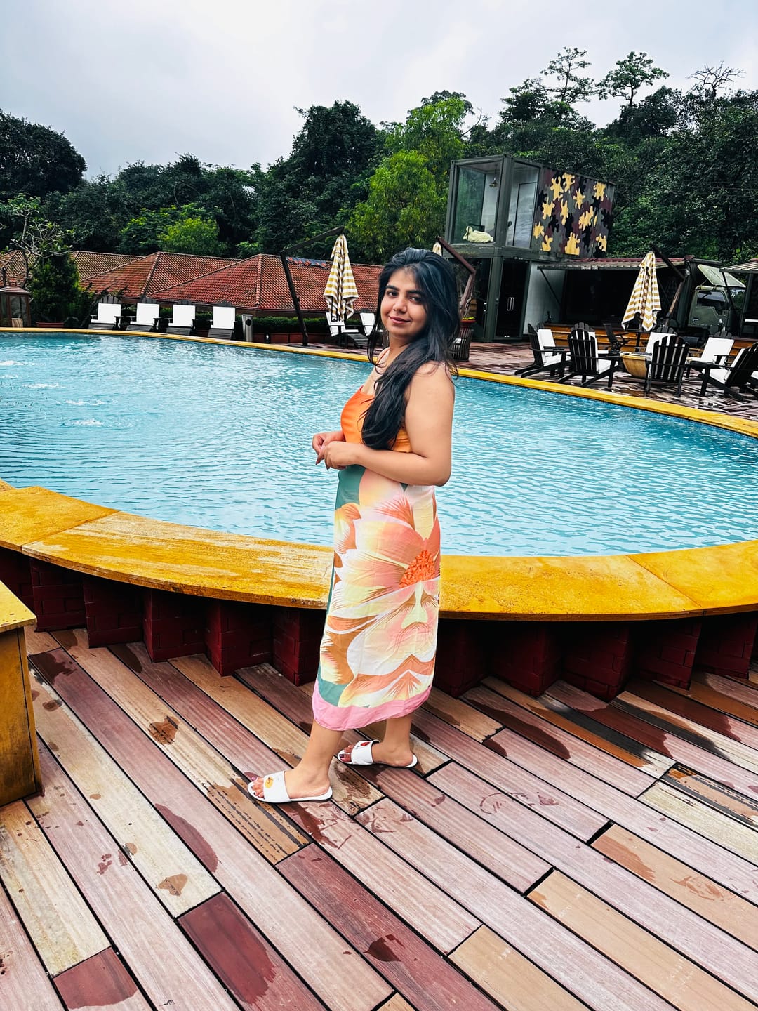 Customer photo review of Sunset swimsuit with Sarong Skirt