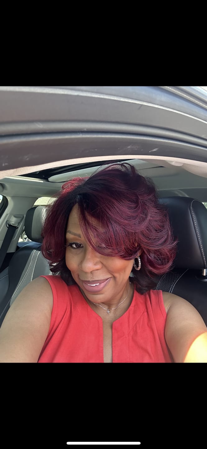 Customer photo review of It's A Wig Dream A Line Synthetic Hair Wig - MAGIC