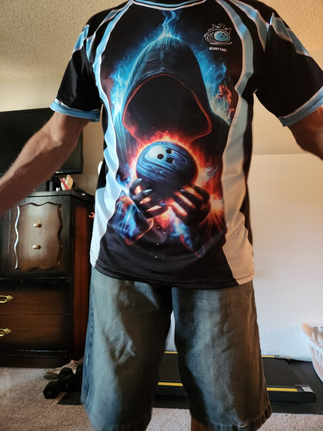 Customer photo review of Unisex Shirt, Custom Name Bowling Shirt, Shirt For Bowling Clubs, Bowling Gift