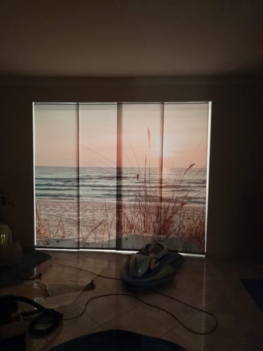 Customer photo review of Foto Schiebegardine "Sonnenuntergang Ostsee"