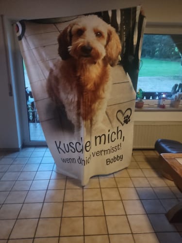 Customer photo review of Kuschel mich, wenn du mich vermisst - Individuelle Decke