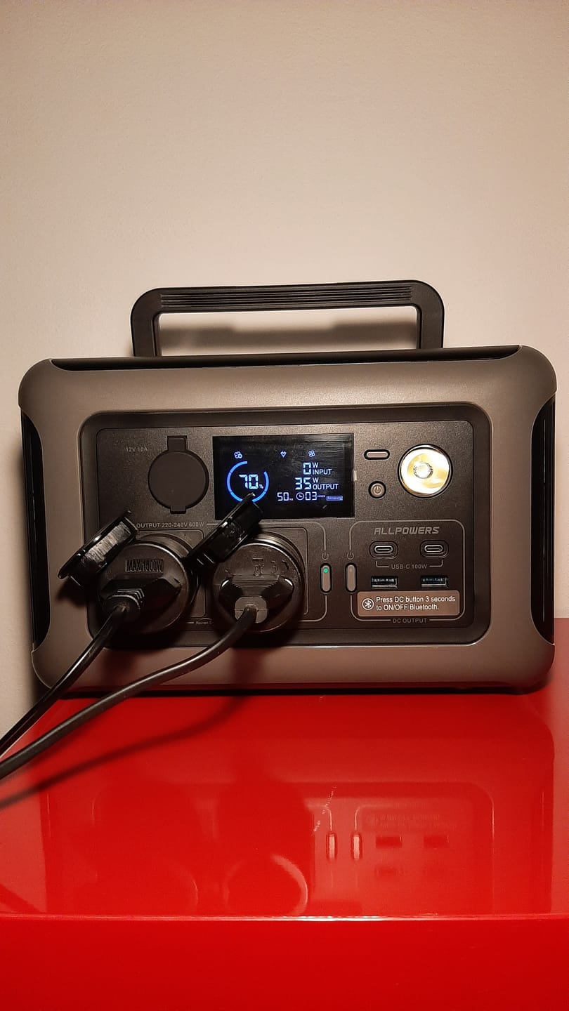 Customer photo review of ALLPOWERS R600 Power Station Portatile 600W 299Wh Batteria LiFeP04
