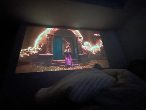 Customer photo review of MovieHub™ Ultra HD Projector + FREE Projector Screen