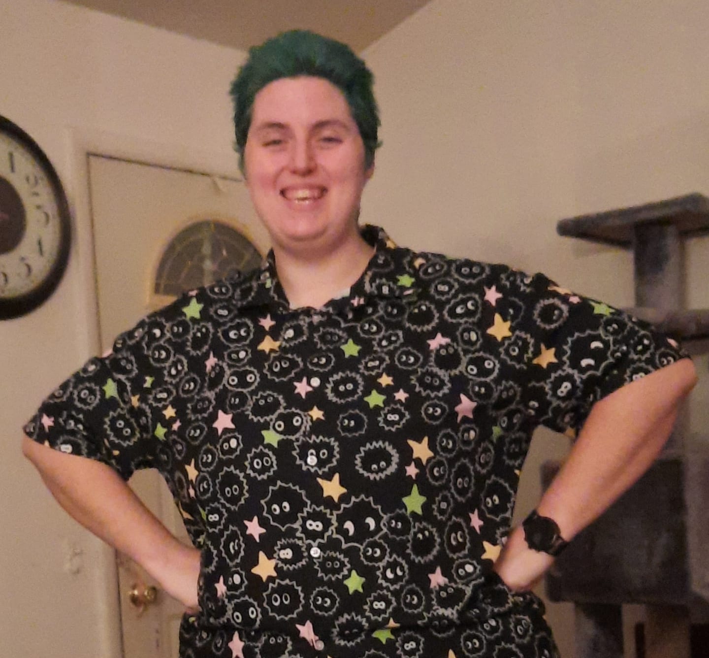 Customer photo review of Sootsprites Anime Button Up Shirt