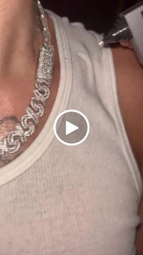 Customer video review of 12MM Iced Out Baguette Infinity Link Chain 14K Gold