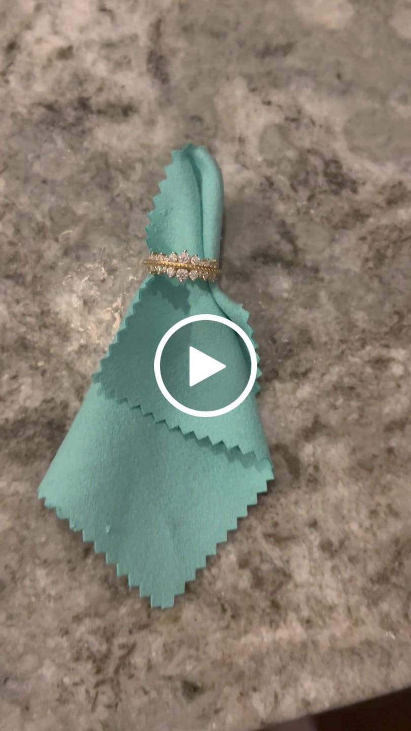 Customer video review of Graduated Round Moissanite Milgrain Half Eternity Wedding Band Ring