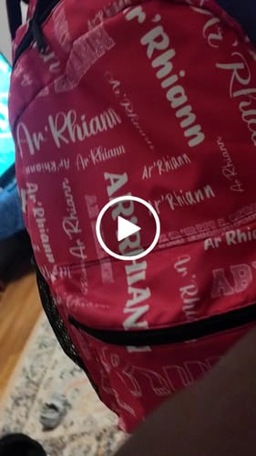 Customer video review of Personalized Custom Name Backpack - Gifts For Family
