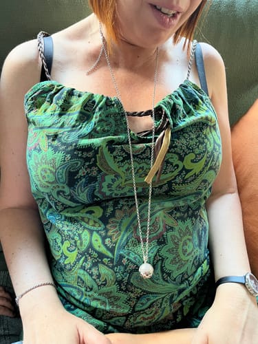 Customer photo review of Collana Chiama Angeli Zirconato Argento