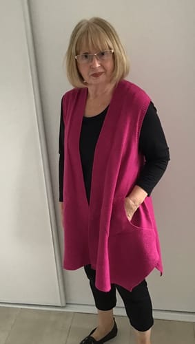 Customer photo review of Pia Long Line Vest - Magenta