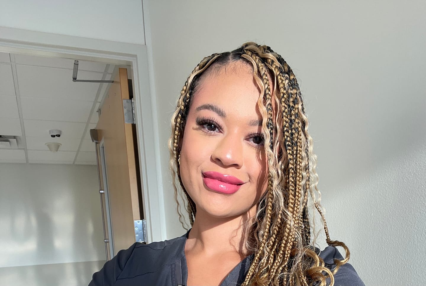 Customer photo review of #27 Honey Blonde Deep Wave Bulk Hair Extensions for Braiding