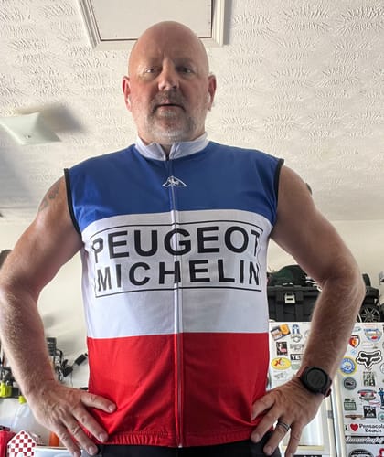 Customer photo review of PUCH Retro Short Sleeve Cycling Kit