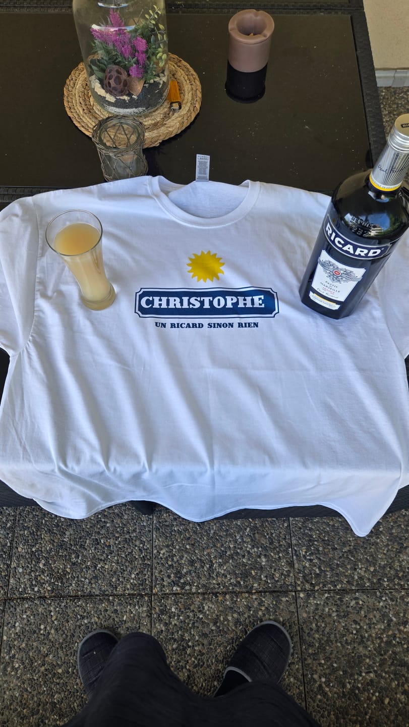 Customer photo review of Tee-Shirt Ricard Personnalisé