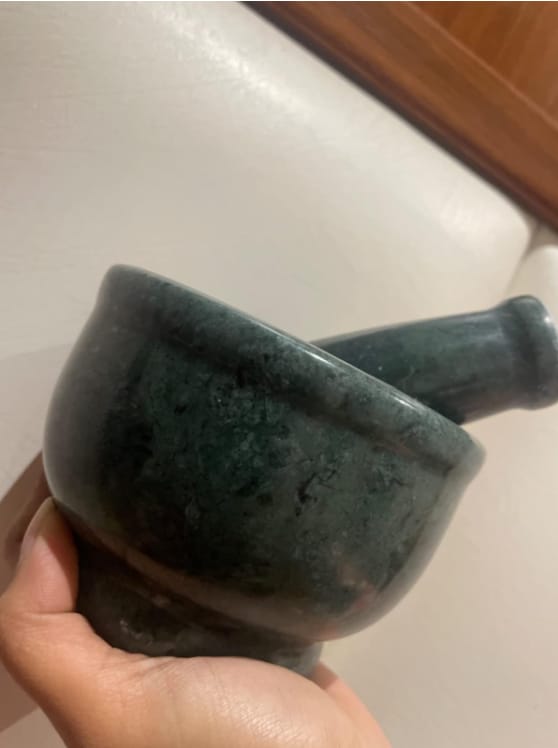 Customer photo review of Mortar and Pestle, Green - Handicraft Bazaar