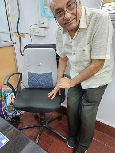 Customer photo review of Smart Orthopaedic Back Rest | For Posture Correction & Relief from Back Pain (Grey)