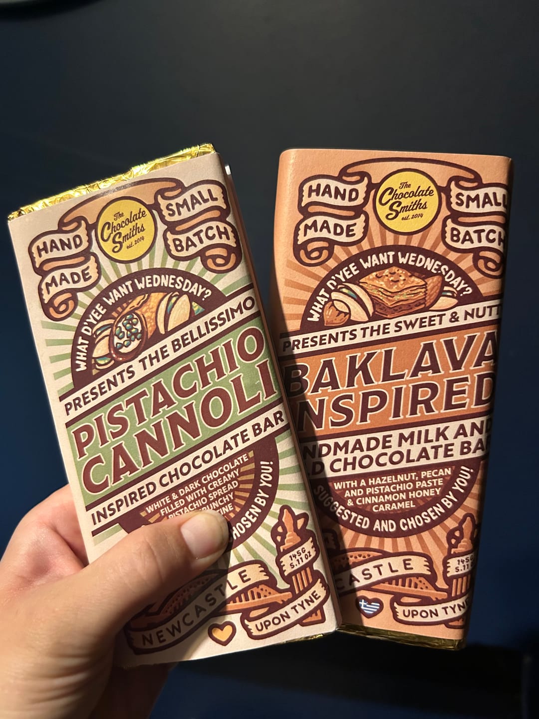 Customer photo review of Pistachio Cannoli Inspired What D'Yee Want Wednesday Bar