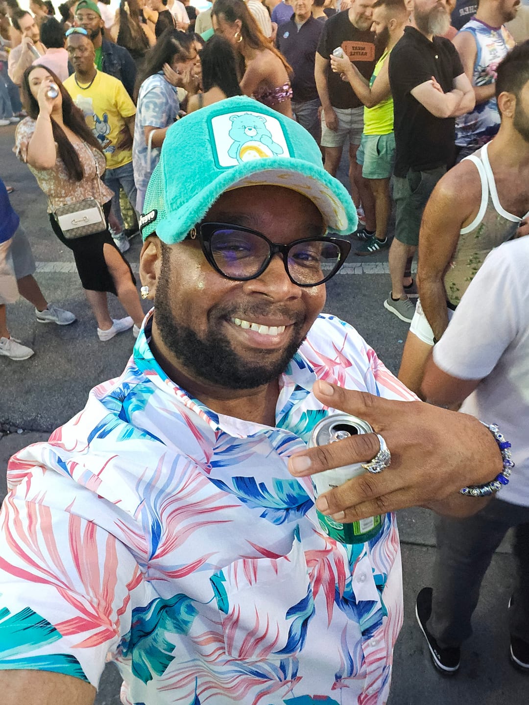 Customer photo review of OVERLORD X Care bears:  Wish Bear Trucker Cap