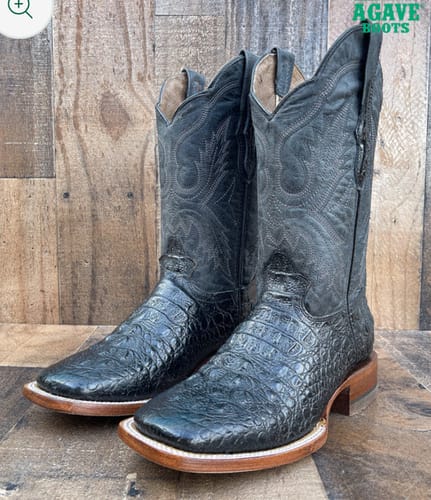 Customer photo review of CAIMAN NECK BLACK | MEN SQUARE TOE BOOTS