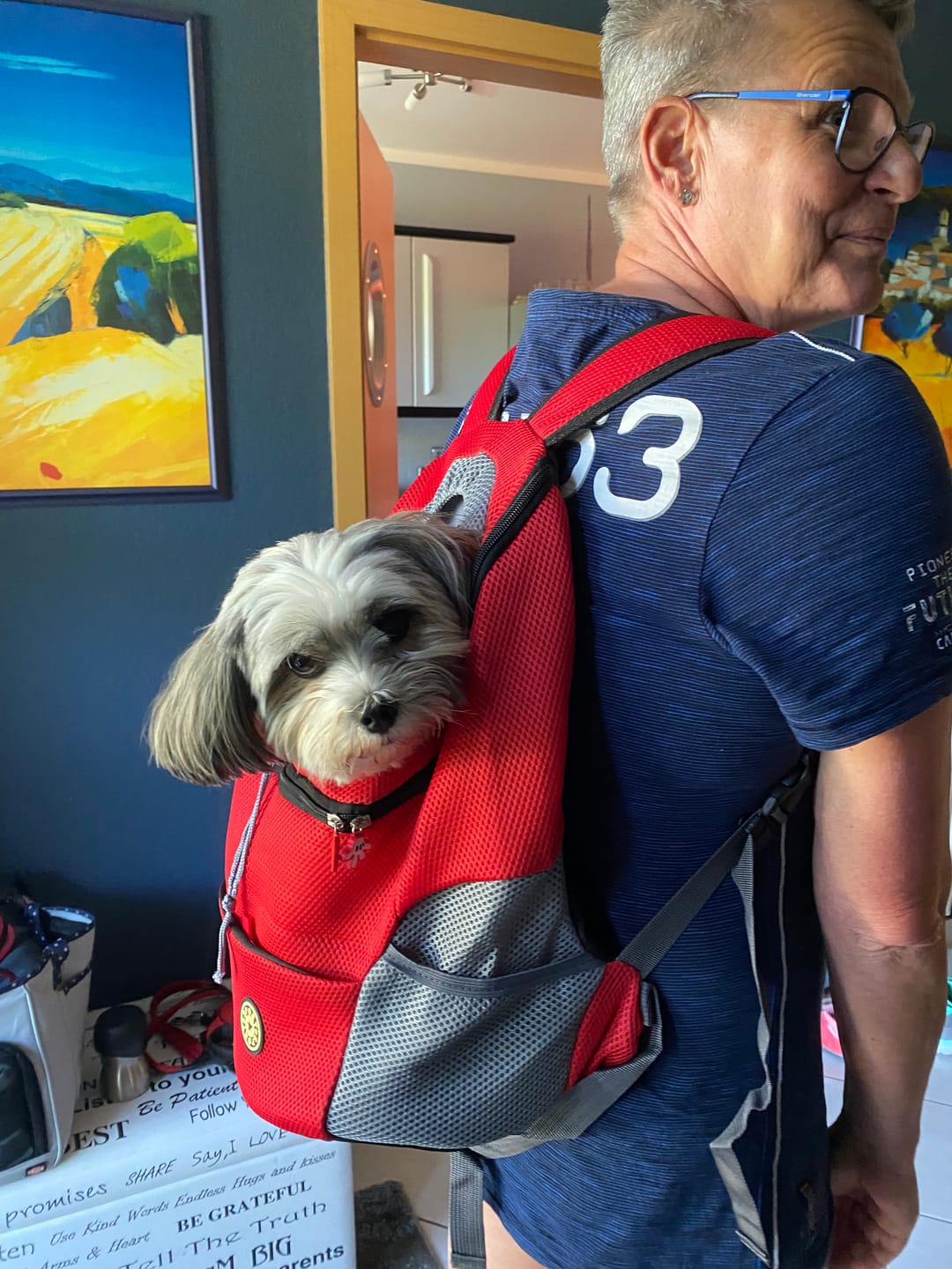 Customer photo review of Emmalove - Hunde-Rucksack