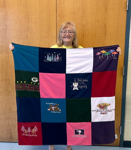 T-shirt quilt featuring green bay packers by Terry from NC