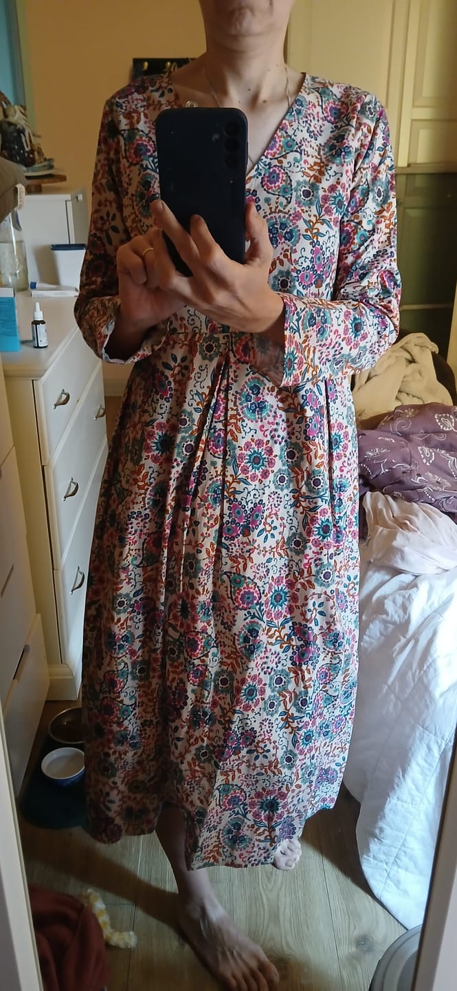 Customer photo review of Robe Romane - popeline de coton giroflée