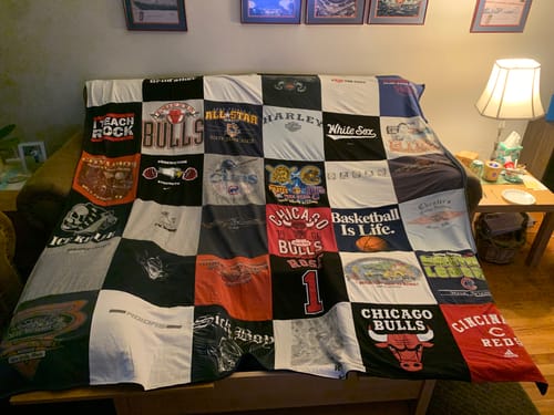 T-shirt quilt featuring chicago bulls by James from IL