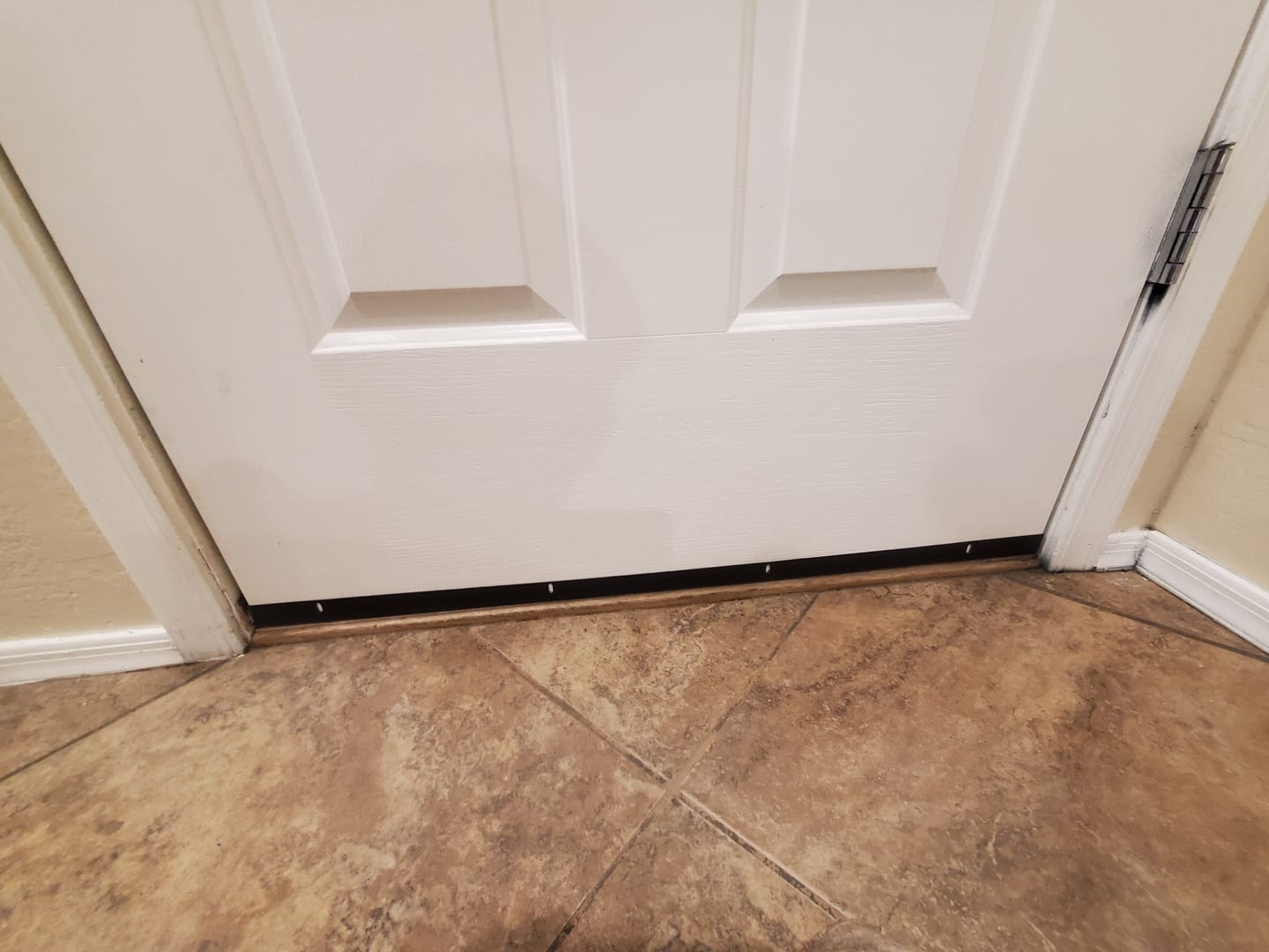 Customer photo review of 36" Universal Wrap-Around Door Sweep