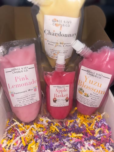 Customer photo review of Squeezy Wax of the Month Mystery Box  (August 2024)