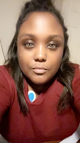 Customer photo review of Renata Green Colored Contact Lenses