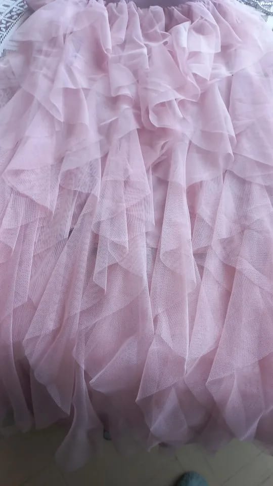 Customer photo review of Ruffle Tulle Maxi Skirt