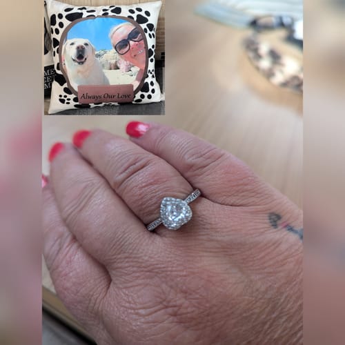 Customer photo review of Forever In My Heart Urn Ring
