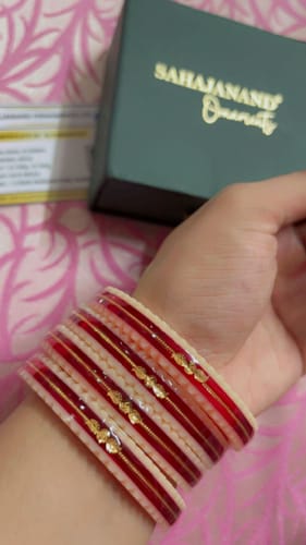 Customer photo review of Red – “Crimson Charm Women’s Bangle”