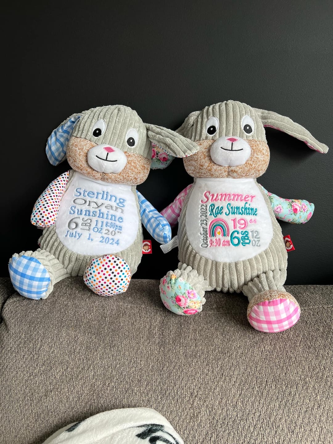 Customer photo review of Cubbies - Sensory Blue Bunny