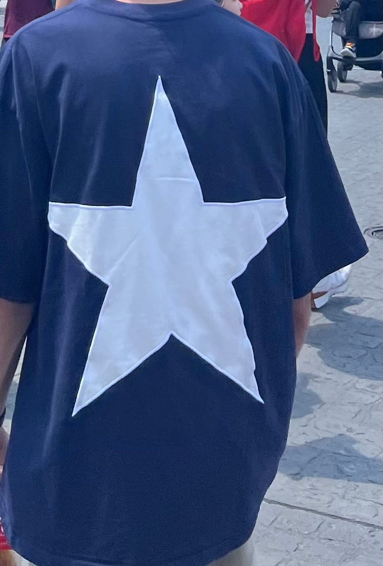 Customer photo review of Aelfric Eden Embroidery Star Tee