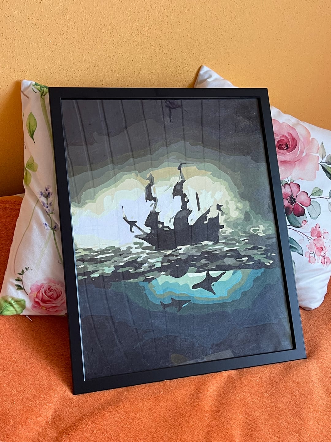 Customer photo review of Malen nach Zahlen - Segelschiff mit Haien