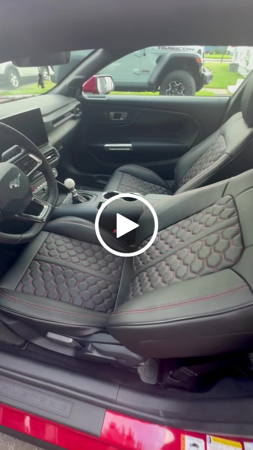 Customer video review of 2015+ Ford Mustang Coupe Custom Leather Seat Covers